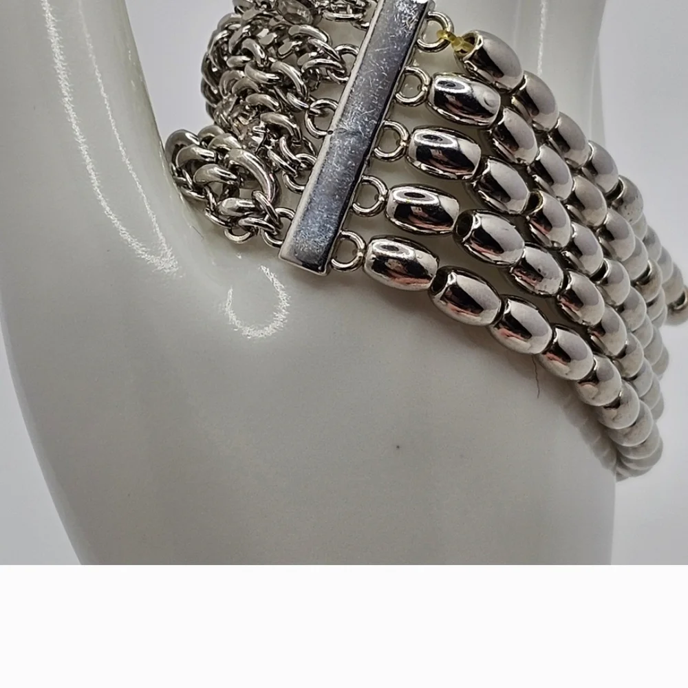 Chico's Silver Beaded Bracelet - Picture 4 of 4